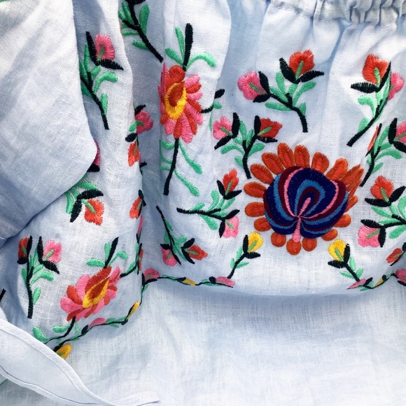 🆕{Philosophy} Embroidered Linen Dress - Picture 3 of 14